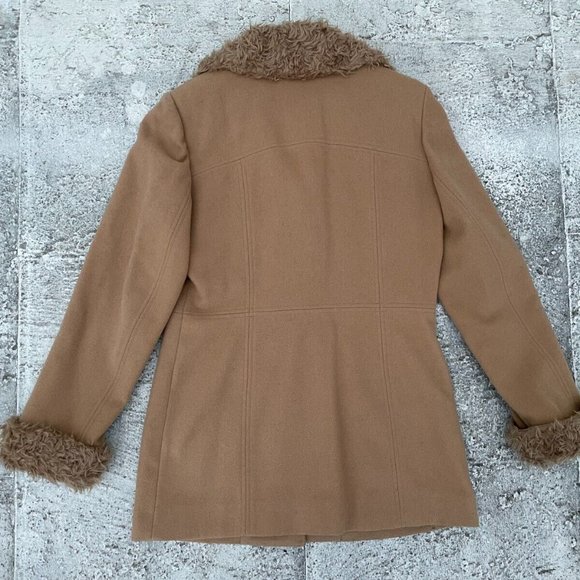 Esprit Penny Lane With Fur Trim Women Jacket Fur Coat Size M - Picture 6 of 12